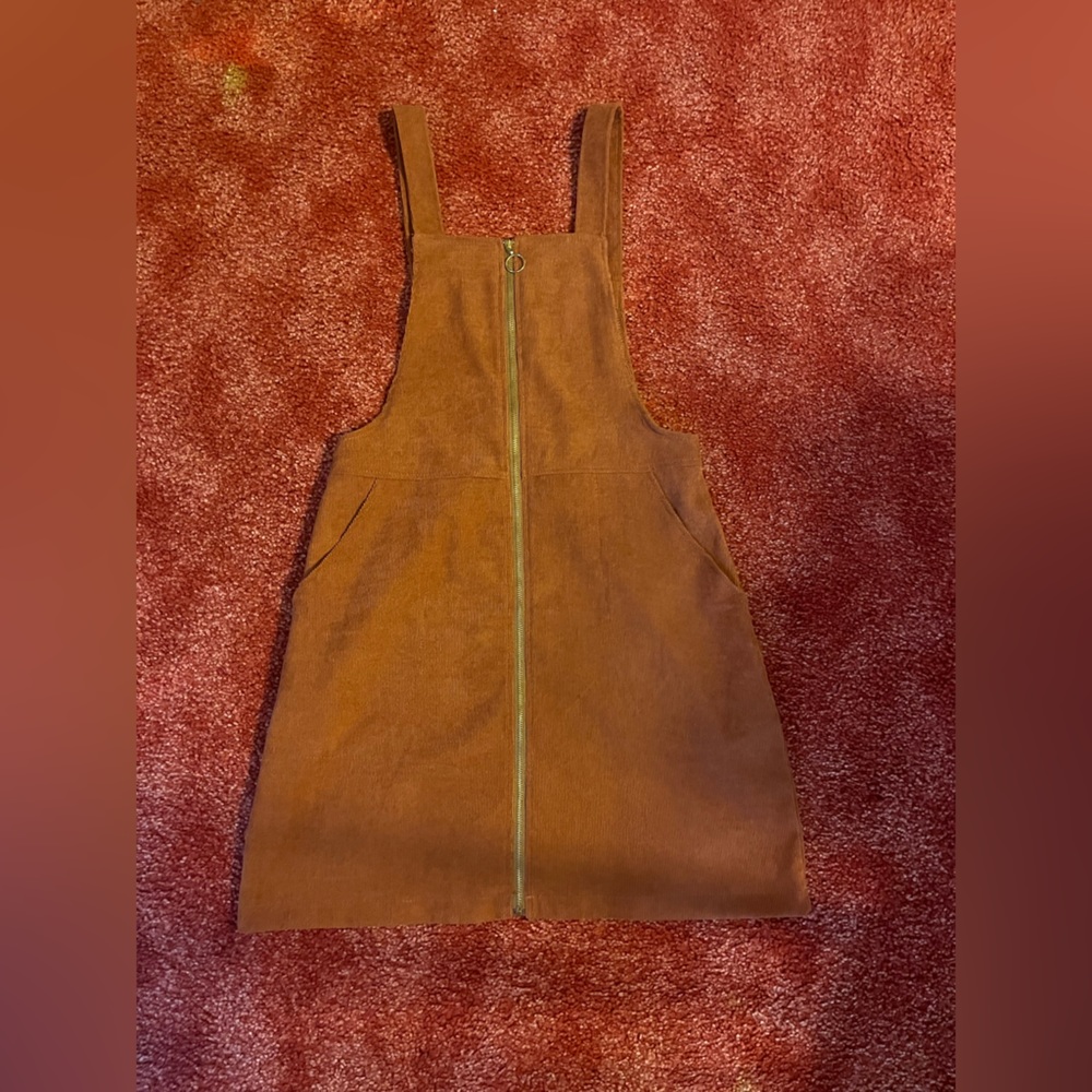 Shein burnt orange corduroy dress size small